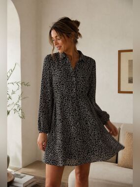 Draper James RSVP Black/Pink Floral Women's Dress